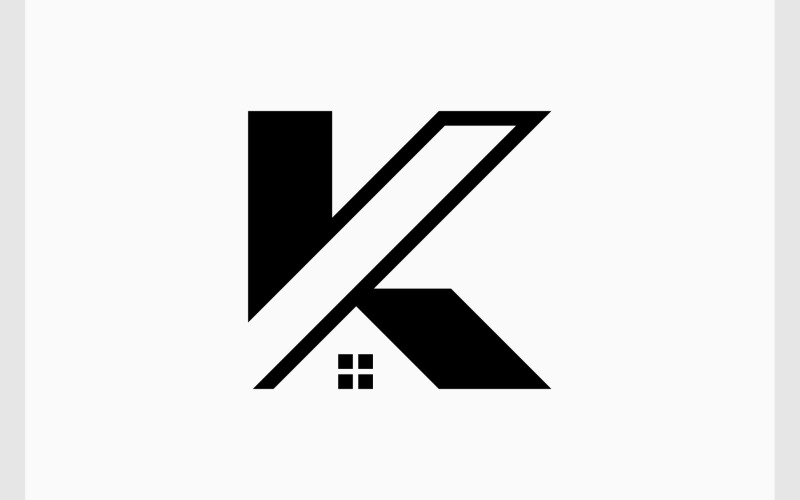 letter k roof home house logo original