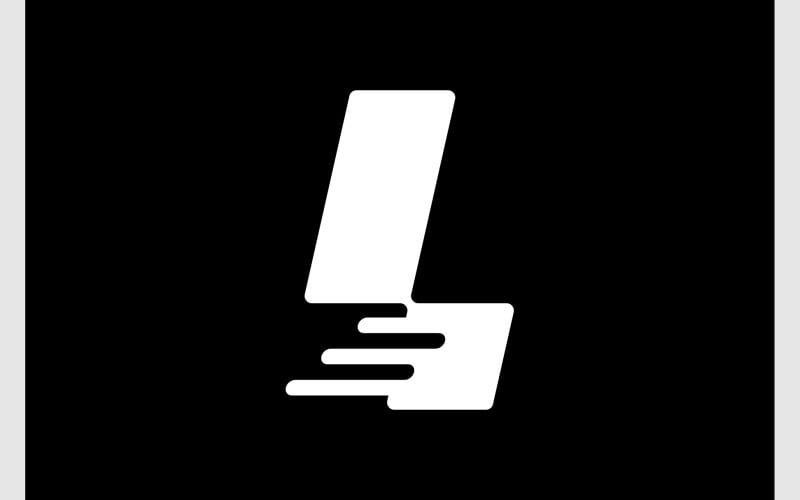 letter l fast movement speed logo original