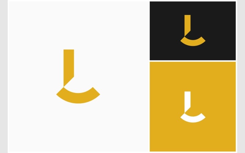 letter l initial smile simple logo original