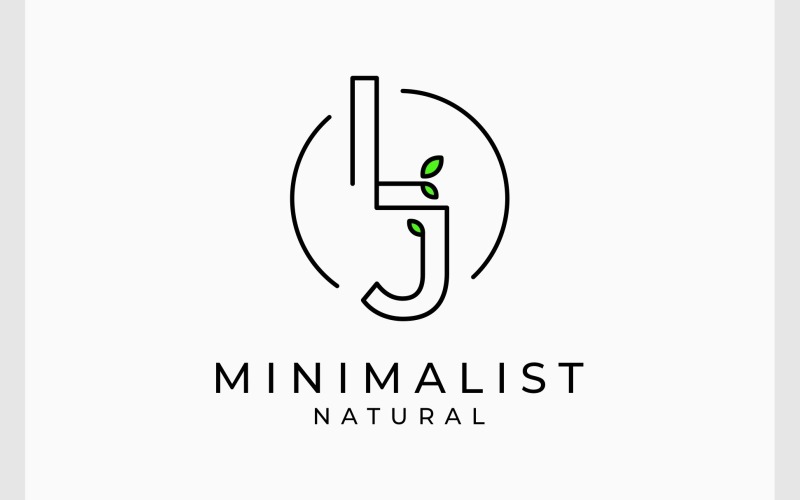 letter l j natural minimalist logo original