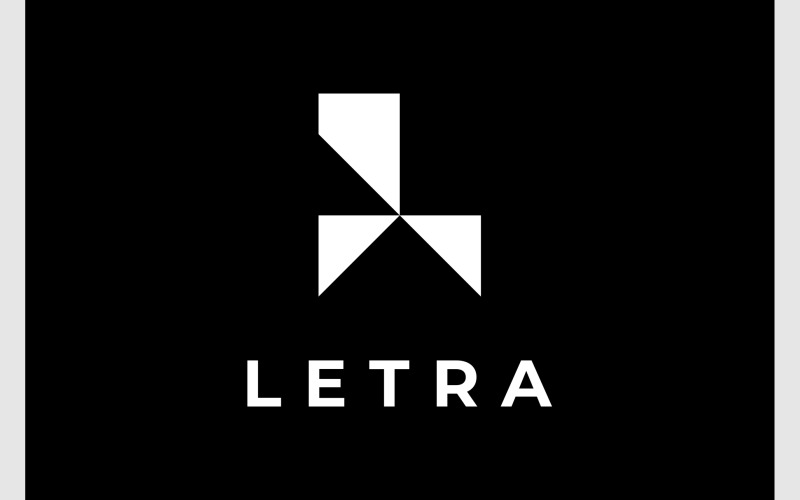 letter l modern geometric logo original