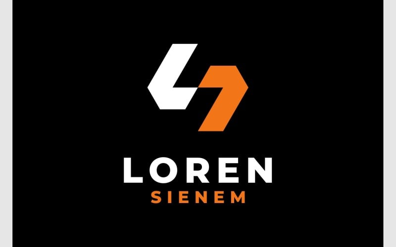 letter l s geometric modern logo original