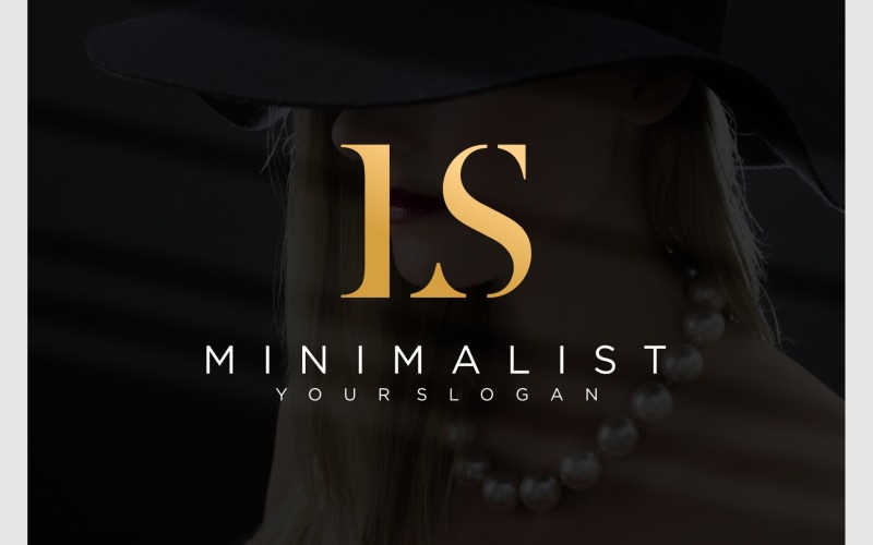 letter l s gold luxury logo original