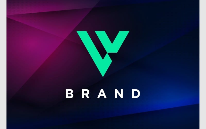 letter l v initials triangle monogram logo original