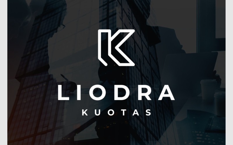 letter lk kl minimalist simple logo original