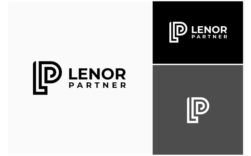 letter lp initial monogram logo original