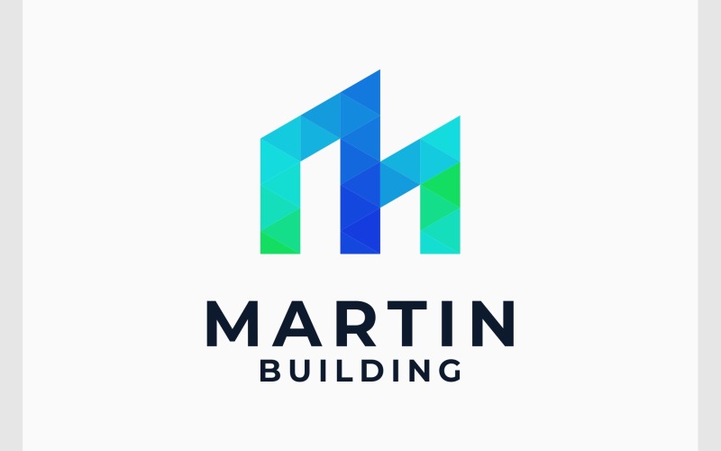 letter m building property logo original