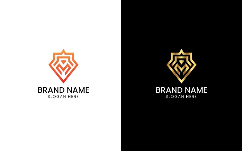 letter m crown business logo original