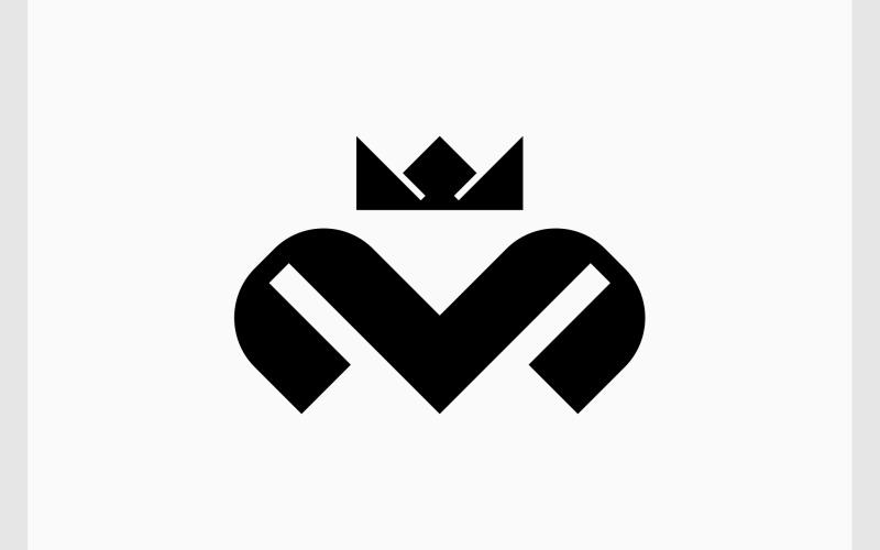 letter m crown monogram luxury logo original