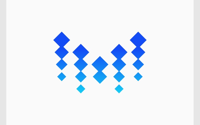 letter m digital tech modern logo original