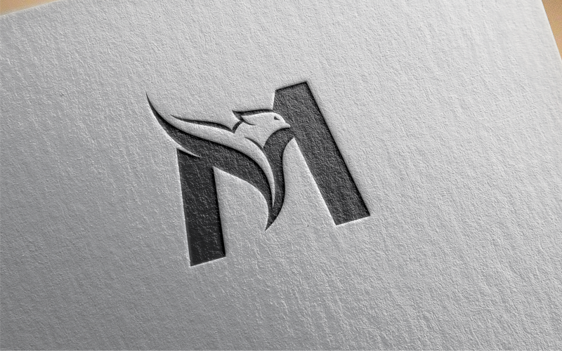letter m eagle logo template original