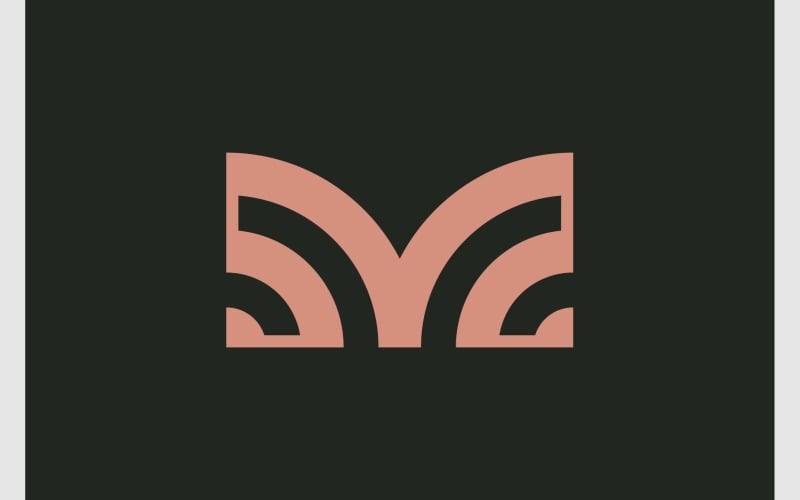 letter m modern abstract logo original