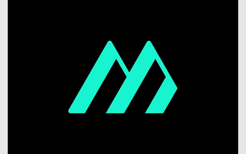 letter m modern technology logo original