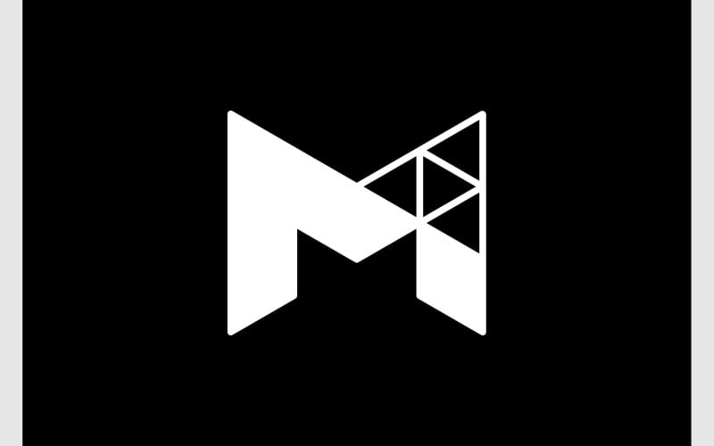 letter m monogram geometric logo original