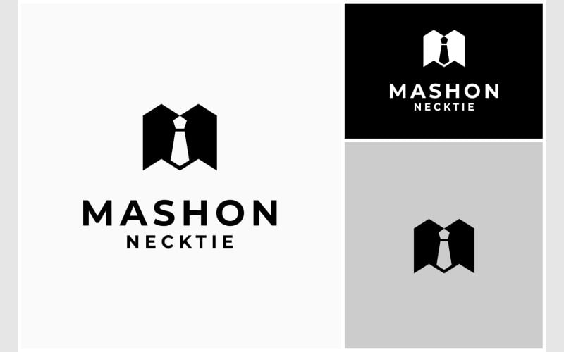 letter m necktie tie clothes logo original