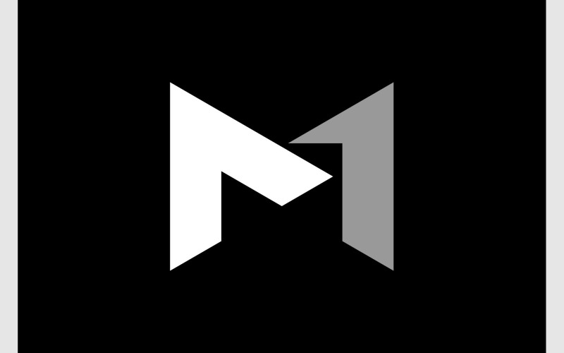 letter m number monogram logo original