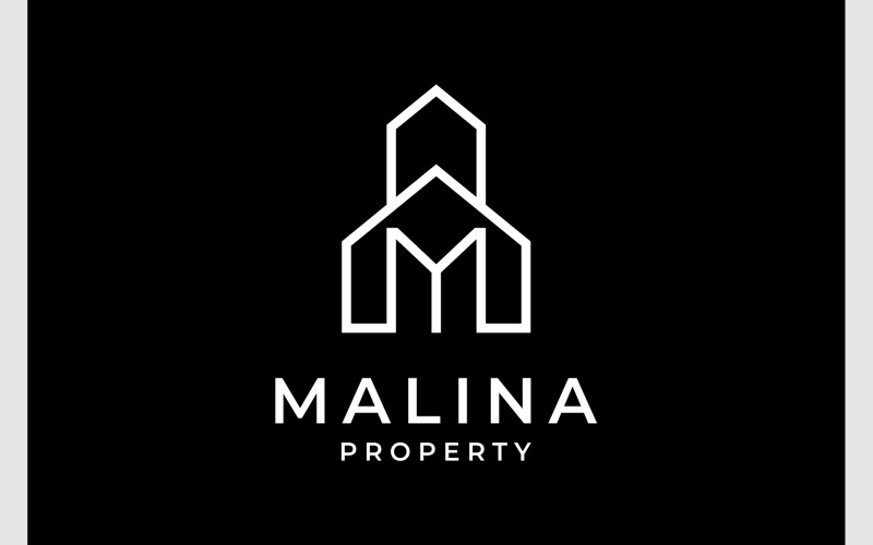 letter m property real estate logo original