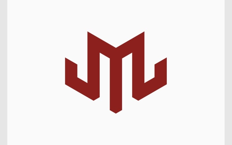 letter m strong monogram logo original