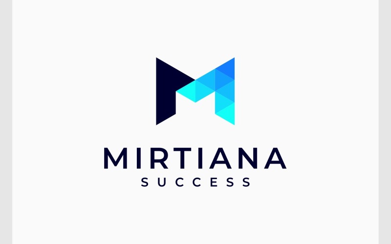 letter m success arrow logo original
