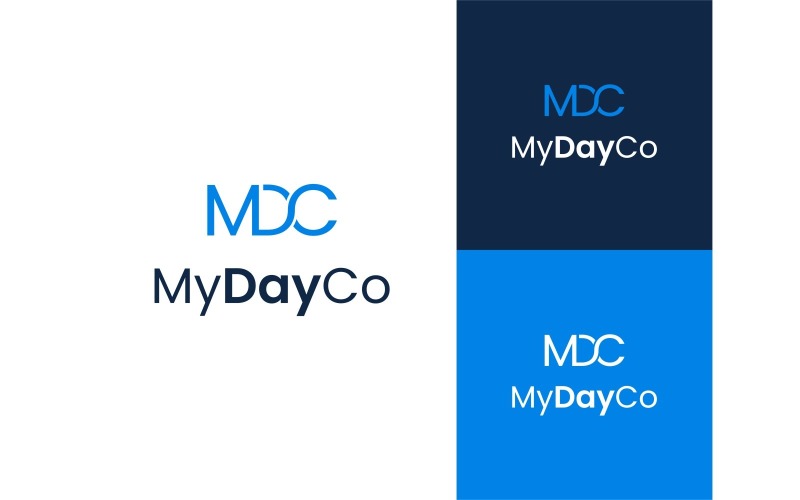 letter mdc simple initial logo original