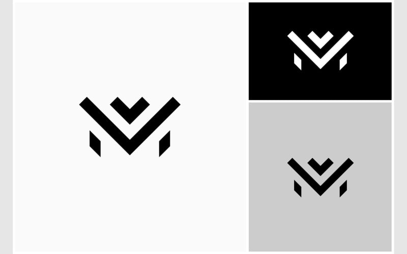 letter mv vm initials monogram logo original
