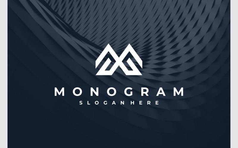 letter mw wm monogram logo original