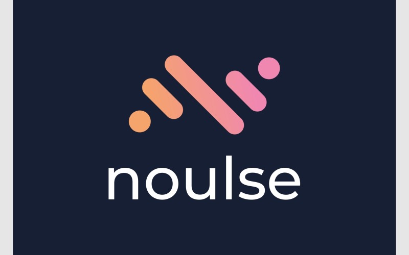 letter n abstract line simple logo original