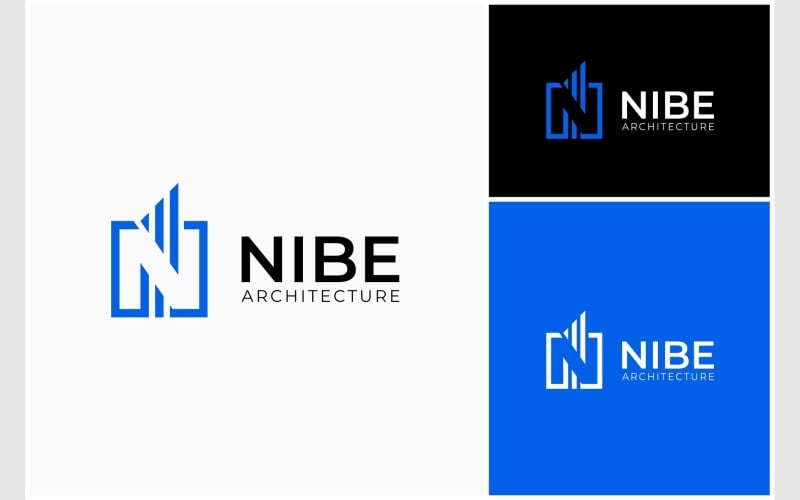 letter n architecture building logo original