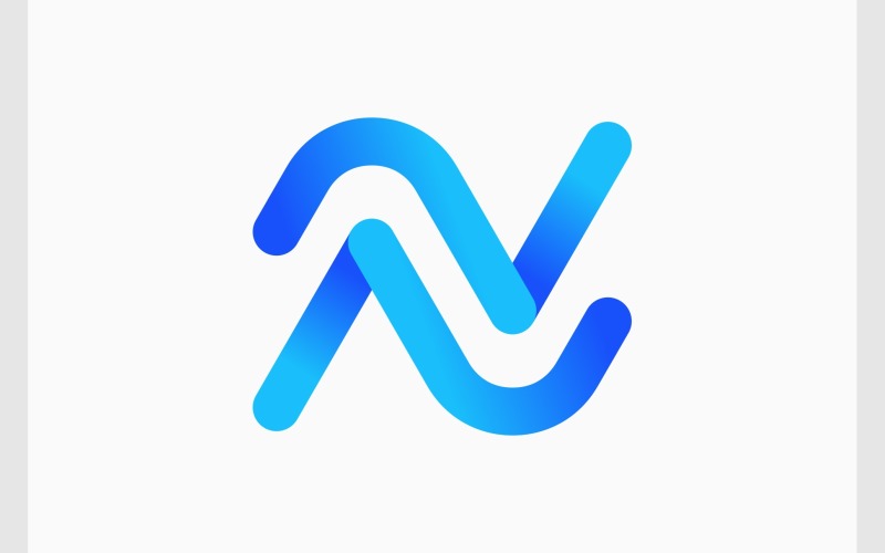 letter n colorful gradient logo original