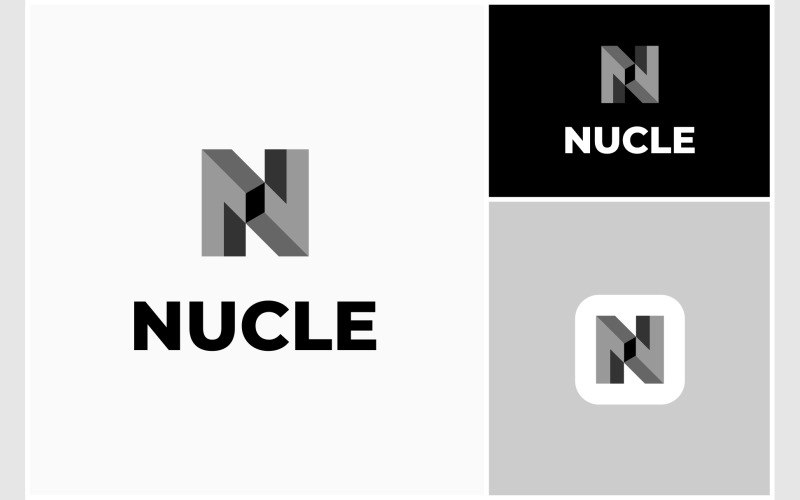 letter n geometric modern logo original