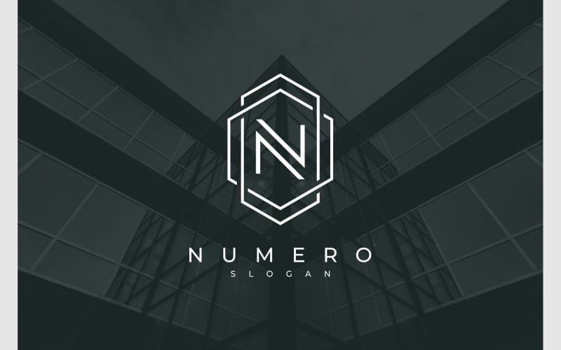 letter n minimalist elegant logo original