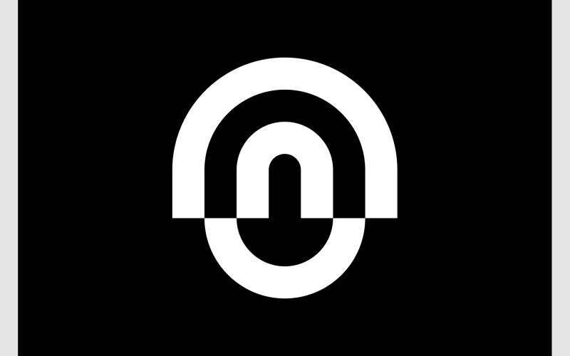 letter n monogram modern logo original