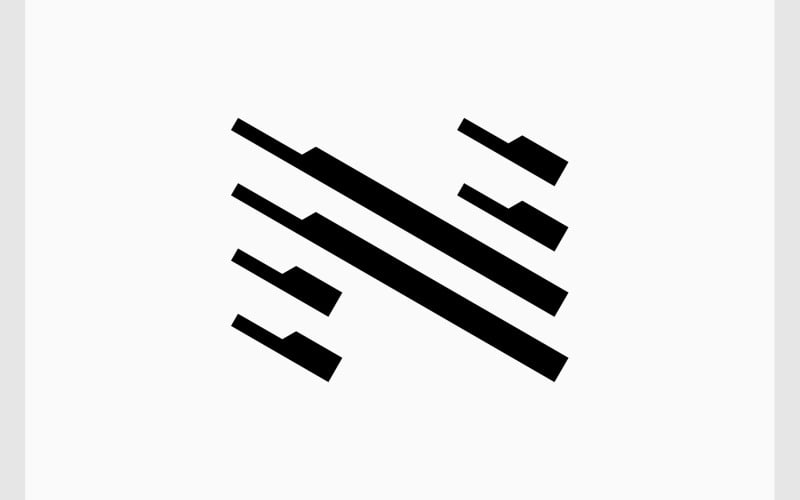 letter n movement modern logo original