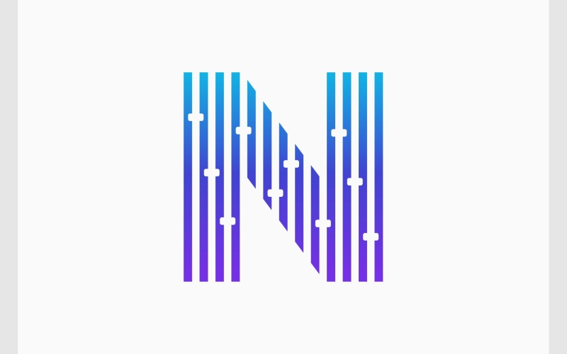 letter n sound equalizer logo original