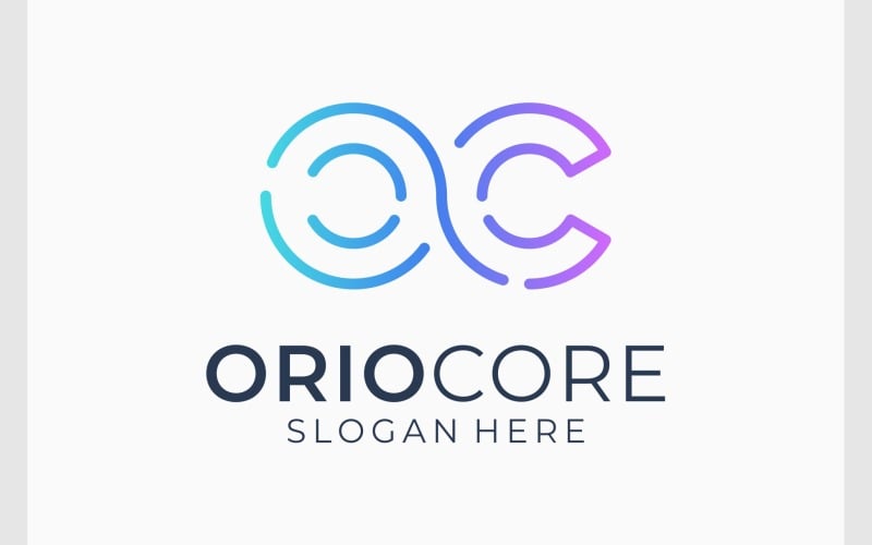 letter o c infinity loop modern logo original