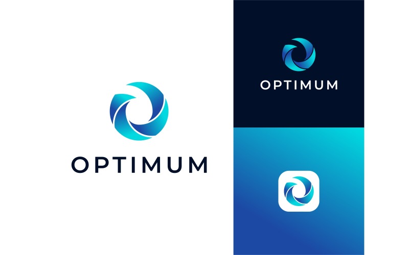 letter o gradient colorful logo original