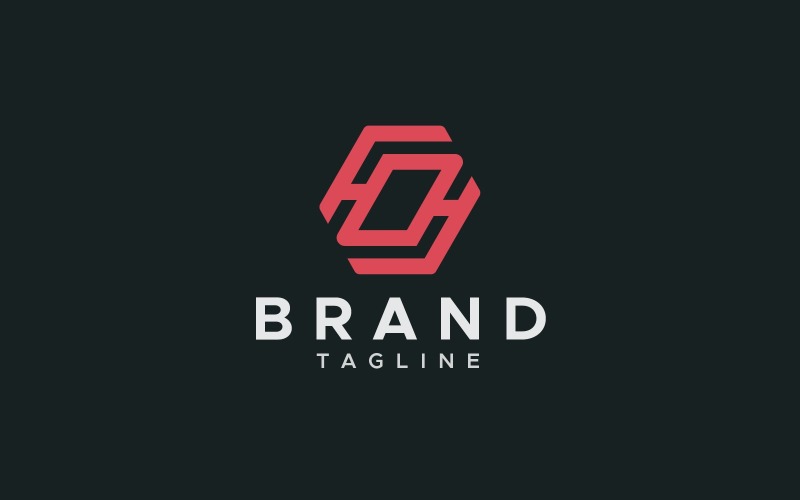 letter o hexagon logo design original