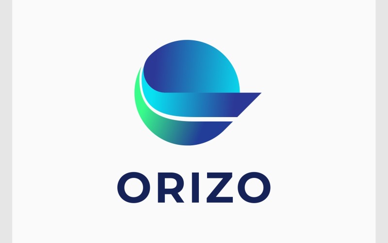 letter o modern gradient color logo original