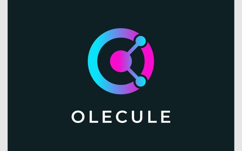 letter o molecule science logo original