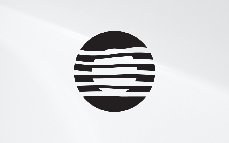 letter o sun logo design template original