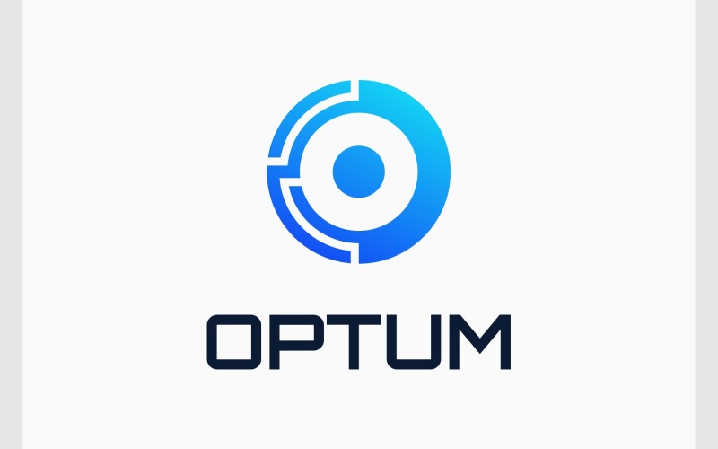 letter o technology digital modern logo original