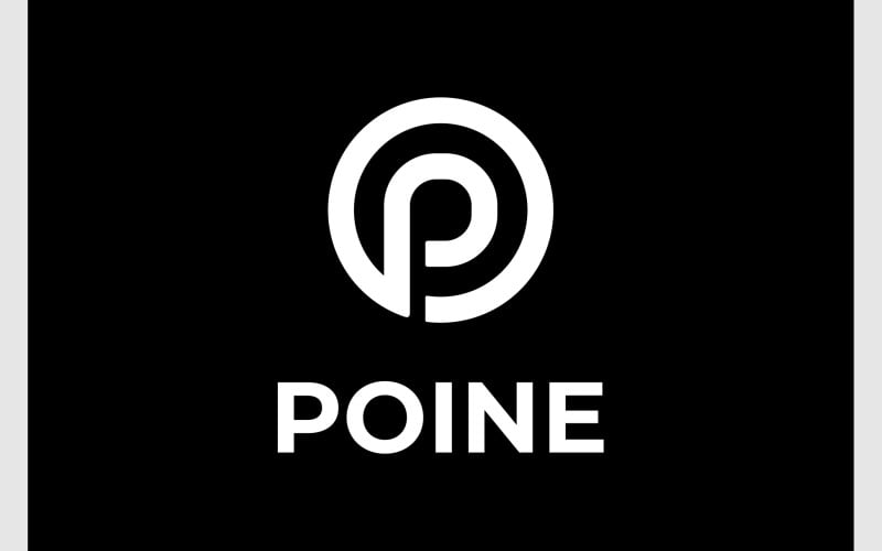 letter p circle simple logo original