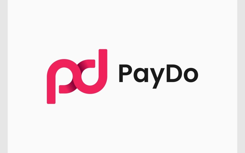 letter p d loop infinity modern logo original