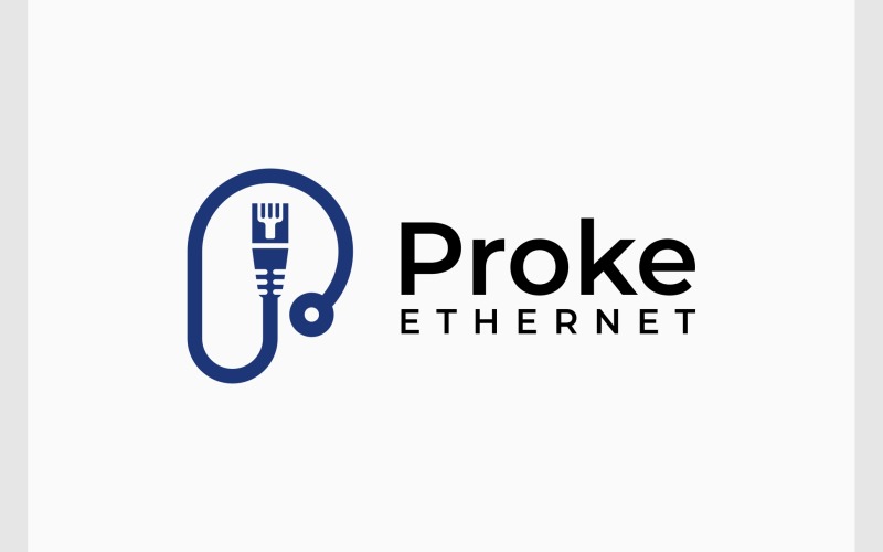 letter p ethernet cable logo original
