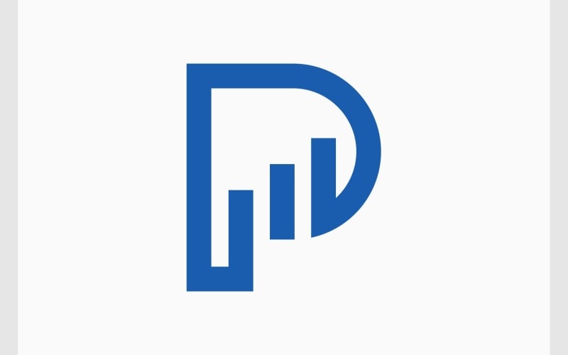 letter p growth chart business logo original