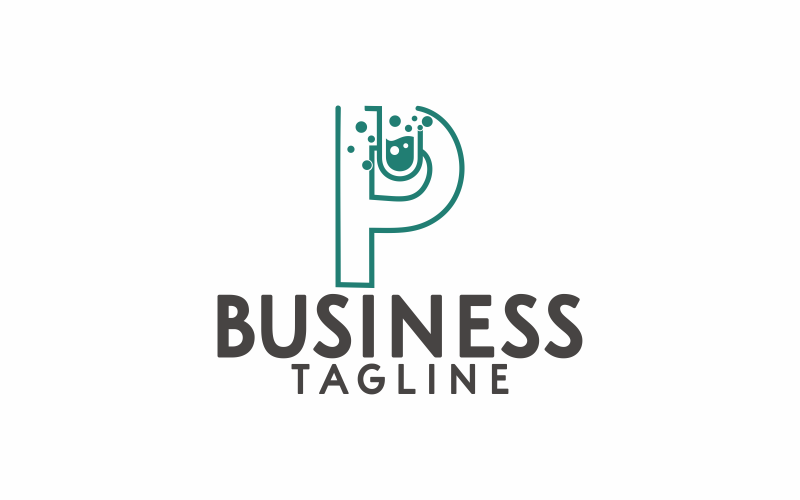 letter p labs logo template original