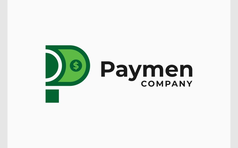 letter p money cash payment logo original