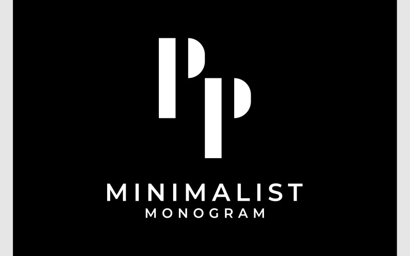 letter p p minimalist luxury logo original