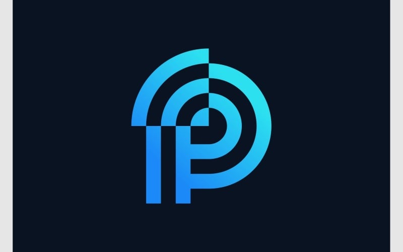 letter p signal internet logo original