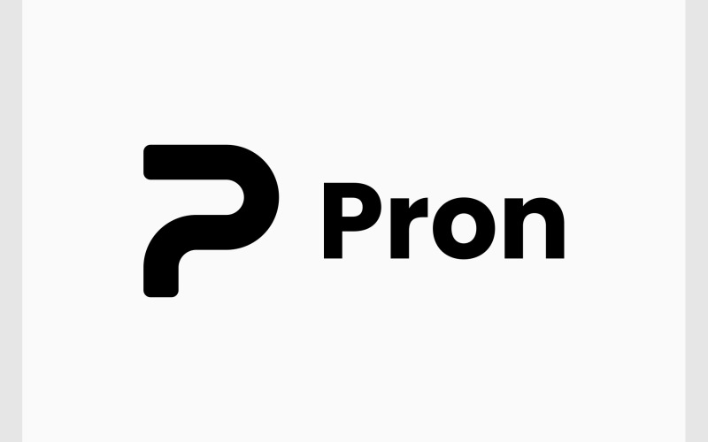 letter p simple minimalist logo original
